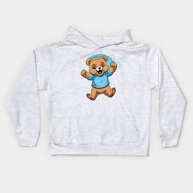 Dancing bear Kids Hoodie by ArtVault23